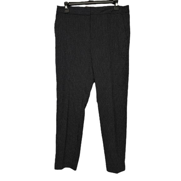 Zara Black‎ & White Dot Print High Rise Ankle Length Dress Pants Size 6 - Picture 1 of 9